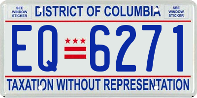 DC license plate EQ6271