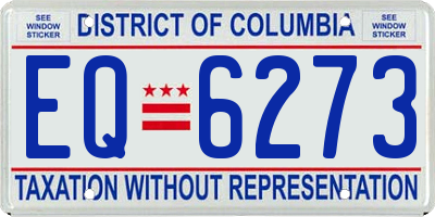 DC license plate EQ6273