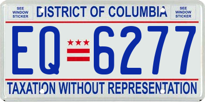 DC license plate EQ6277