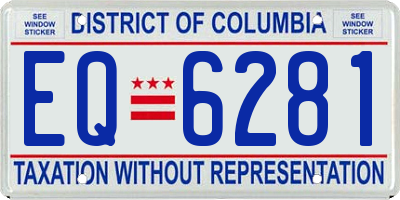 DC license plate EQ6281