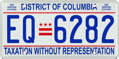 DC license plate EQ6282
