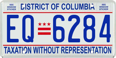 DC license plate EQ6284