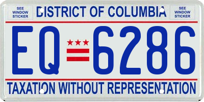DC license plate EQ6286