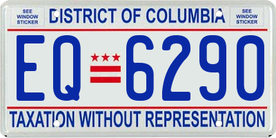 DC license plate EQ6290