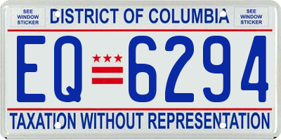 DC license plate EQ6294