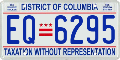 DC license plate EQ6295