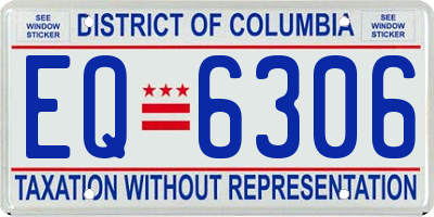 DC license plate EQ6306