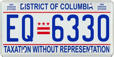 DC license plate EQ6330