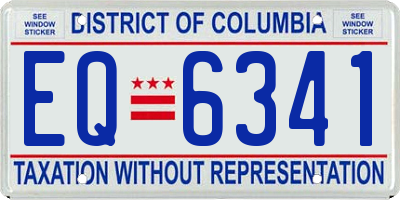 DC license plate EQ6341