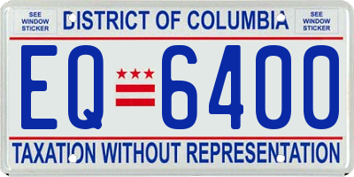 DC license plate EQ6400