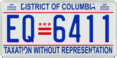 DC license plate EQ6411