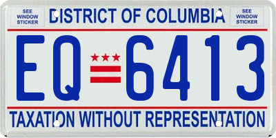 DC license plate EQ6413