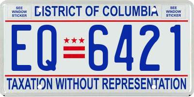 DC license plate EQ6421