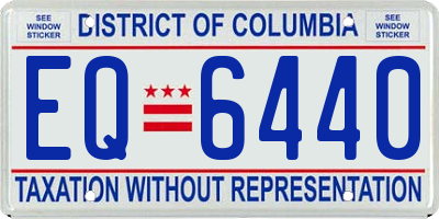 DC license plate EQ6440