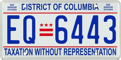 DC license plate EQ6443