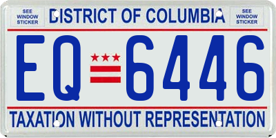 DC license plate EQ6446