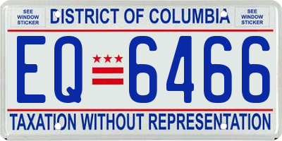 DC license plate EQ6466