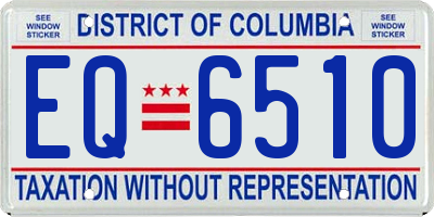DC license plate EQ6510