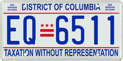 DC license plate EQ6511