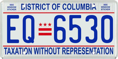 DC license plate EQ6530