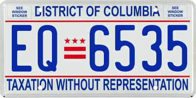 DC license plate EQ6535