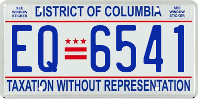 DC license plate EQ6541