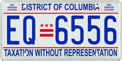DC license plate EQ6556
