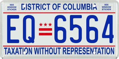DC license plate EQ6564