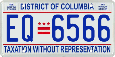 DC license plate EQ6566