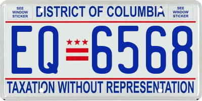 DC license plate EQ6568