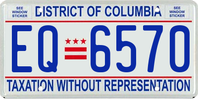 DC license plate EQ6570
