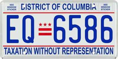 DC license plate EQ6586