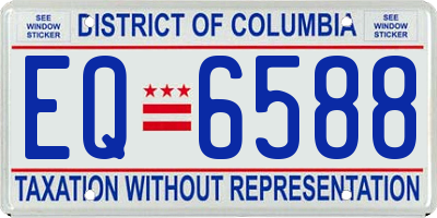 DC license plate EQ6588