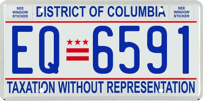 DC license plate EQ6591