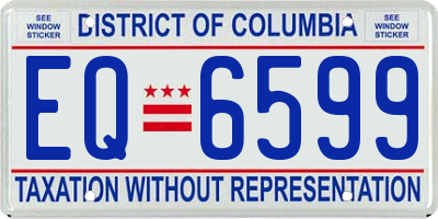 DC license plate EQ6599