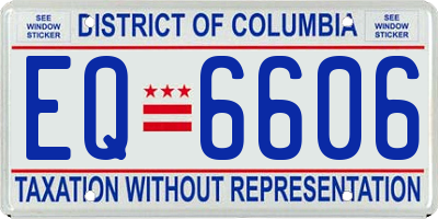 DC license plate EQ6606