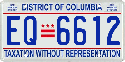 DC license plate EQ6612