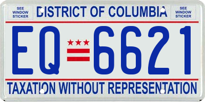 DC license plate EQ6621