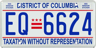 DC license plate EQ6624