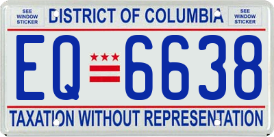 DC license plate EQ6638