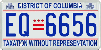 DC license plate EQ6656