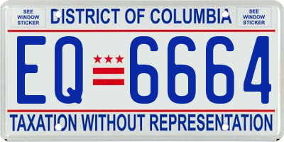 DC license plate EQ6664