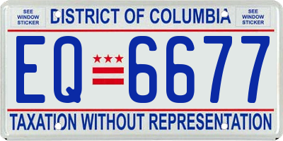 DC license plate EQ6677