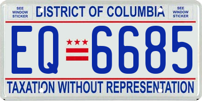 DC license plate EQ6685