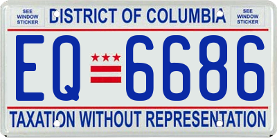 DC license plate EQ6686