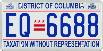 DC license plate EQ6688