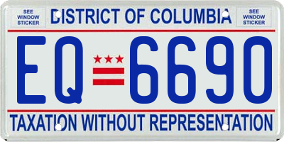 DC license plate EQ6690