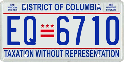 DC license plate EQ6710