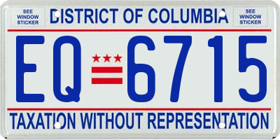 DC license plate EQ6715