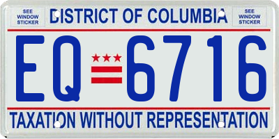 DC license plate EQ6716